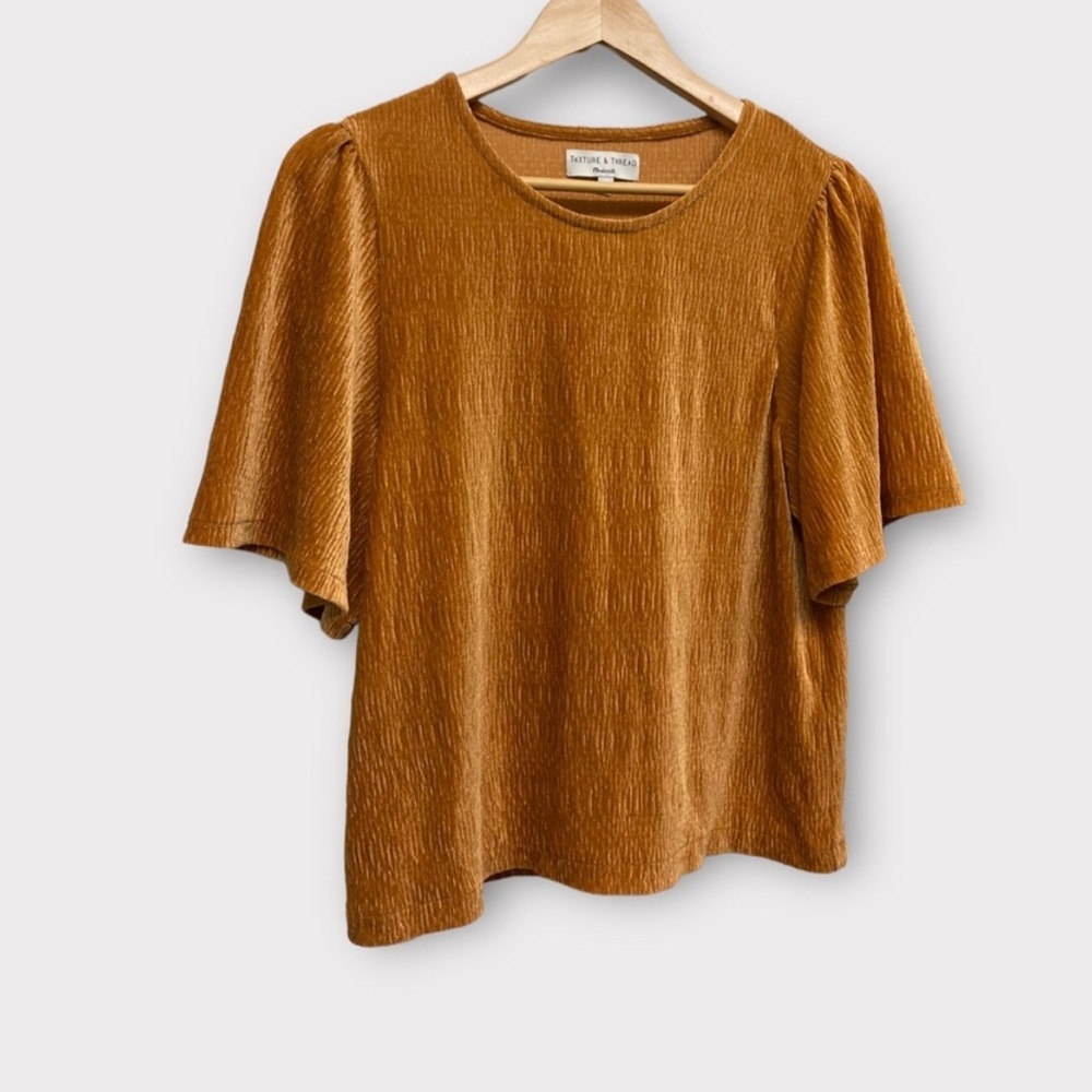 Madewell T&T burned orange velvet too size xxs